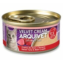 Velout&eacute; cr&eacute;meux thon et boeuf pour chat Velvet Cream 6 X 80 g Arquivet