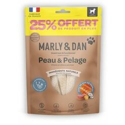 Barres &agrave; m&acirc;cher pour chien Peau et Pelage 80 g + 25 % par Marly & Dan