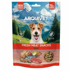 Snacks naturels semi-humides boeuf sans c&eacute;r&eacute;ales pour chien Arquivet
