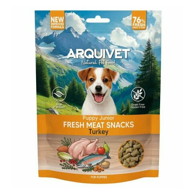 Snacks naturels semi-humides Chiot poulet fermier sans céréales Arquivet
