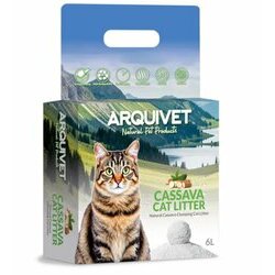 Liti&egrave;re naturelle chat au manioc 6 litres Cassava Cat Litter Arquivet