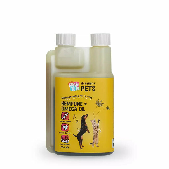 Huiles végétales Omega 3 et 6 Chien Chat Hempone ANTI GASPI Excellent Pets