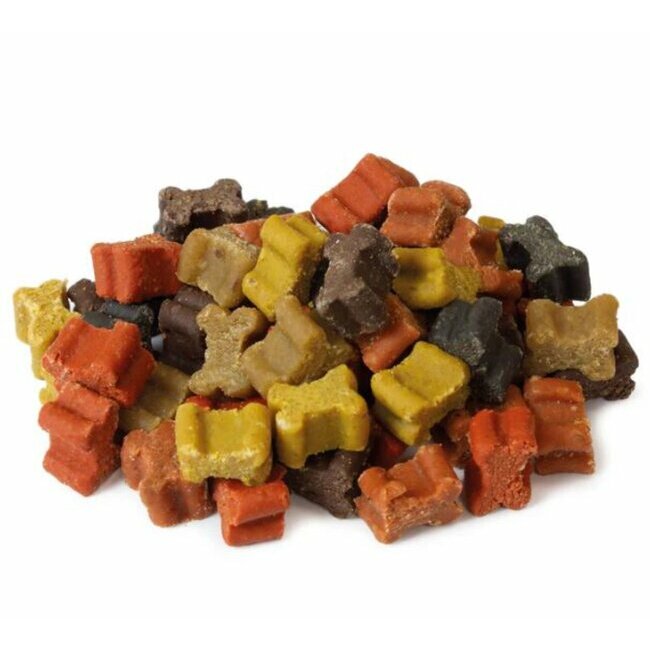Friandises semi-humides Mini saveurs variées forme os 100 g Arquivet