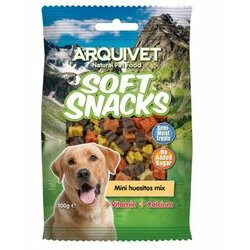 Friandises semi-humides Mini saveurs vari&eacute;es forme os 100 g Arquivet