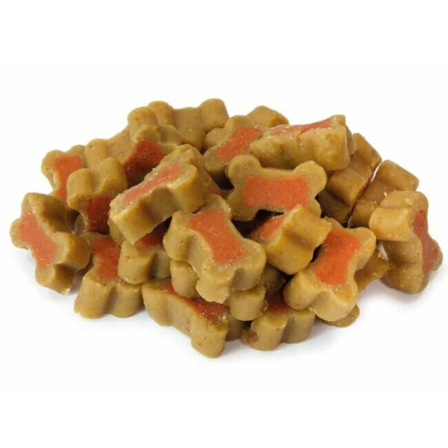 Friandises semi-humides saumon riz forme os 100 g Arquivet