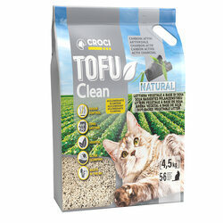 Liti&egrave;re chat naturelle v&eacute;g&eacute;tale Tofu Clean Charbon Croci