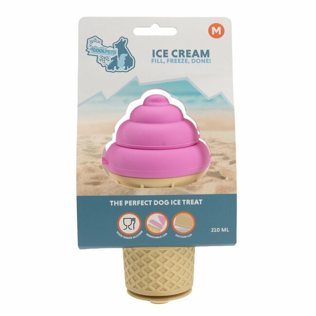 Moule crème glacée ou yaourt chien chat Coolpets Ice Cream ROSE 210 ml