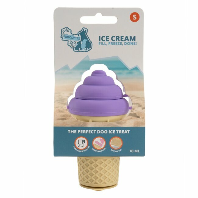 Moule crème glacée ou yaourt chien chat Coolpets Ice Cream MAUVE 70 ml