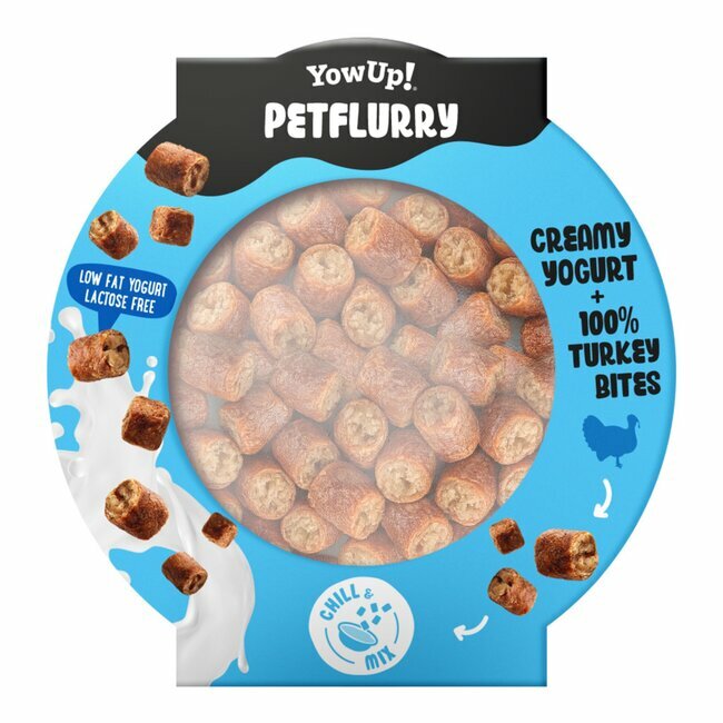 Yaourt crémeux Dinde pour chien avec friandises Petflurry 125 g Yow up
