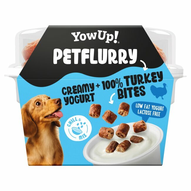 Yaourt crémeux Dinde pour chien avec friandises Petflurry 125 g Yow up