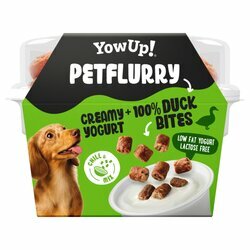 Yaourt cr&eacute;meux pour chien avec friandises Canard Petflurry 125 g Yow up