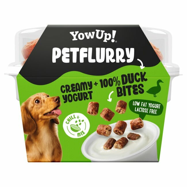 Friandises crémeuses chien Yaourt Canard Petflurry 125 g Yow up
