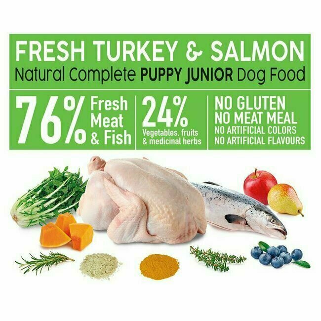 Croquettes semi-humide Fresh Chiot Junior dinde saumon frais Anti Gaspi 10 kg Arquivet