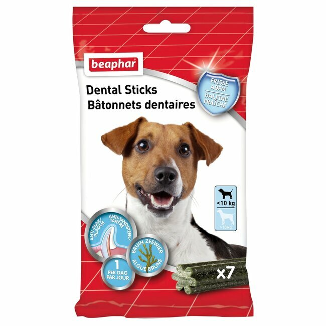 Bâtonnets dentaires haleine fraîche anti plaque dentaire chien - Beaphar Petit chien (moins de 10 kg)