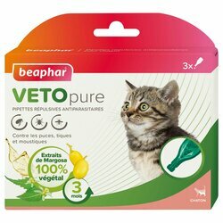 Pipettes r&eacute;pulsives antiparasitaires pour chaton X 3 - Beaphar