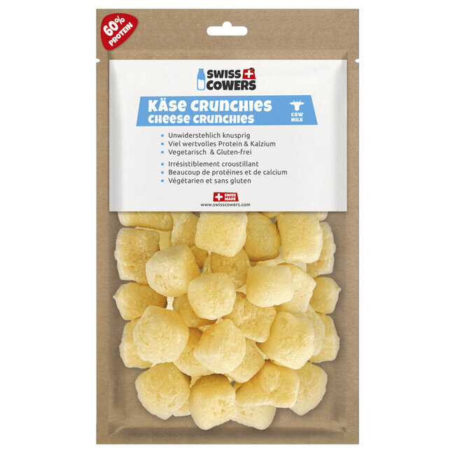 Snacks croquants au fromage suisse 100 % naturel pour chien 80 g - Swiss Cowers