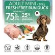Croquettes semi-humide petit chien Adult Mini Fresh Canard fermier 1 kg - Arquivet