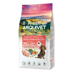 Croquettes semi-humide petit chien Adult Mini Fresh poultry Poulet fermier 1 kg Arquivet