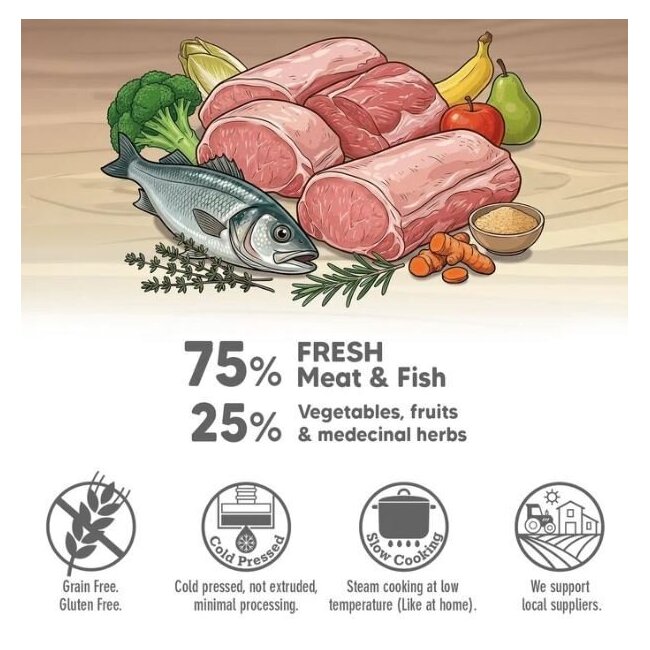 Snacks naturels semi-humides Porc ibérique sans céréales pour chien Arquivet