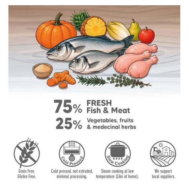 Snacks naturels semi-humides Ocean Fish sans céréales pour chien Arquivet