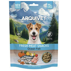 Snacks naturels semi-humides Ocean Fish sans c&eacute;r&eacute;ales pour chien Arquivet
