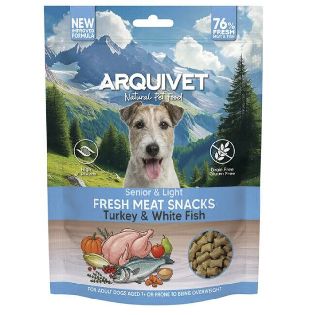 Snacks naturels semi-humides Senior Light sans céréales pour chien Arquivet