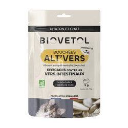 Bouch&eacute;es Alt'Vers Chaton & Chat Bien-&ecirc;tre Intestinal et Parasites X 14 - Biovetol