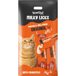 Friandise cr&eacute;meuse avec pr&eacute;biotiques pour chat 4 x 15 g - YOW UP