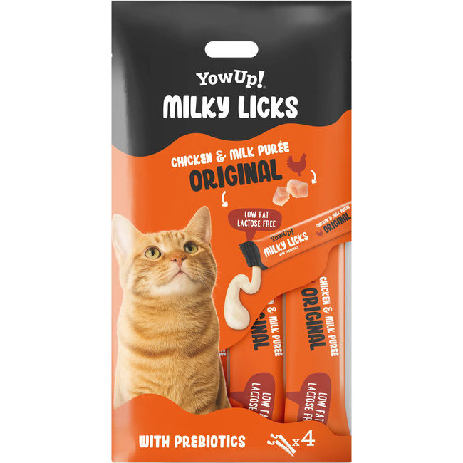 Friandise crémeuse avec prébiotiques pour chat 4 x 15 g - YOW UP