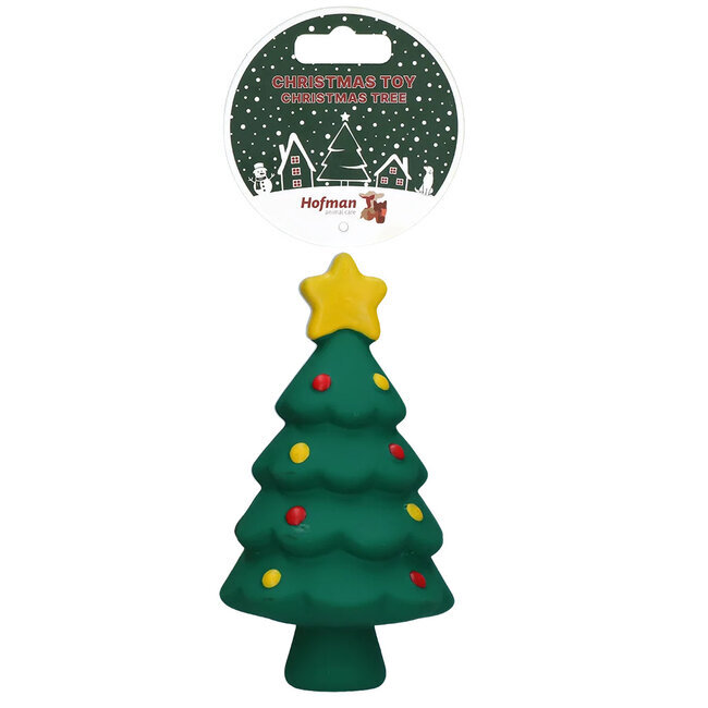 Sapin de Noël en latex jouet chien - Hofman Animal Care