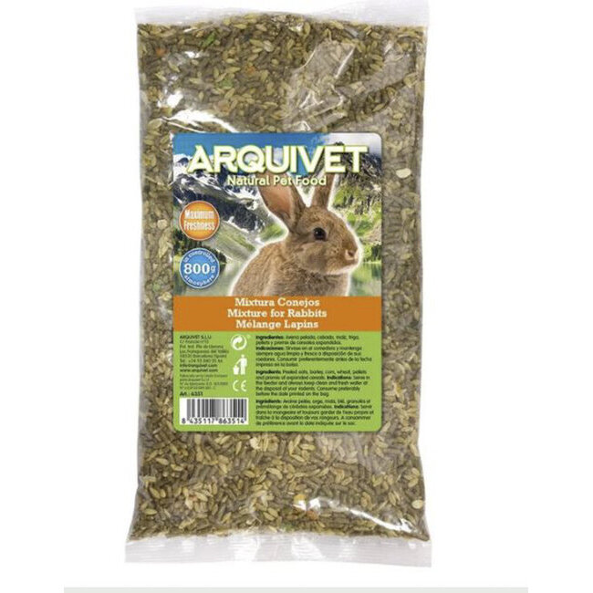 Mélange pour lapins vitamines et minéraux 800 g - Arquivet