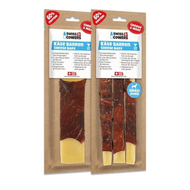 Barres de fromage suisse naturel dental avec boeuf - Swiss Cowers