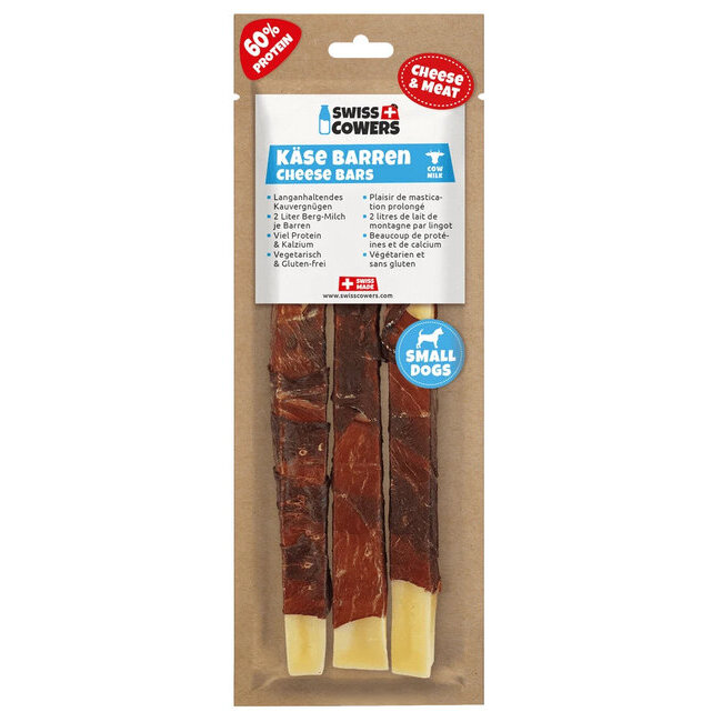 Barres de fromage suisse naturel dental avec boeuf - Swiss Cowers SMALL 3 BARRES